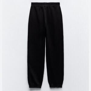 Zara Plush Joggers In Black Size Small